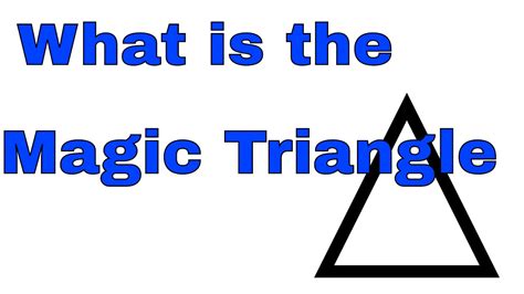 Magic triangle science